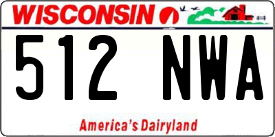 WI license plate 512NWA