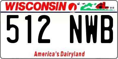WI license plate 512NWB