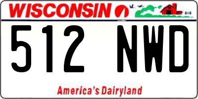 WI license plate 512NWD
