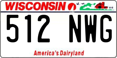 WI license plate 512NWG