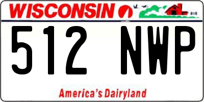 WI license plate 512NWP