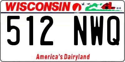 WI license plate 512NWQ