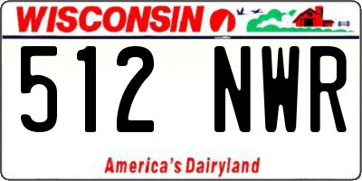 WI license plate 512NWR