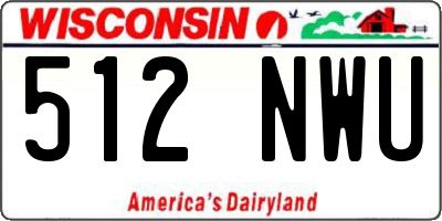 WI license plate 512NWU