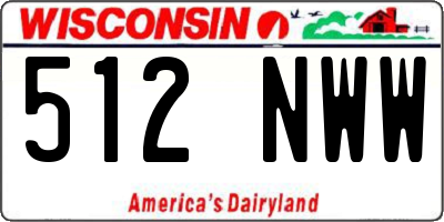 WI license plate 512NWW