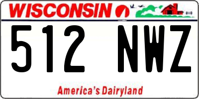 WI license plate 512NWZ