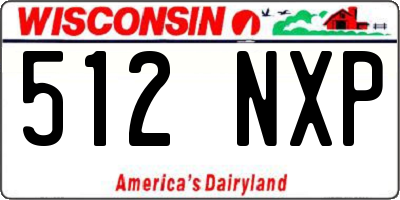 WI license plate 512NXP