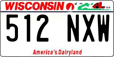 WI license plate 512NXW