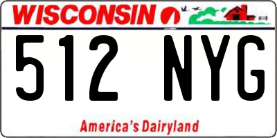 WI license plate 512NYG