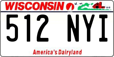 WI license plate 512NYI
