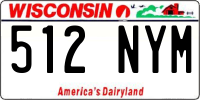 WI license plate 512NYM
