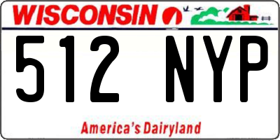 WI license plate 512NYP