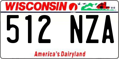 WI license plate 512NZA