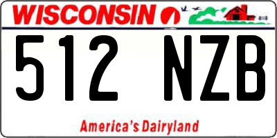 WI license plate 512NZB