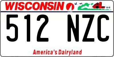 WI license plate 512NZC
