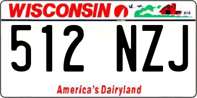 WI license plate 512NZJ
