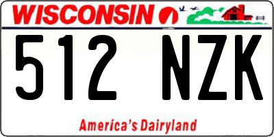 WI license plate 512NZK