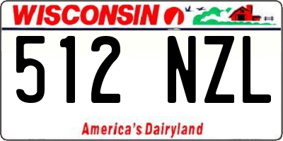WI license plate 512NZL