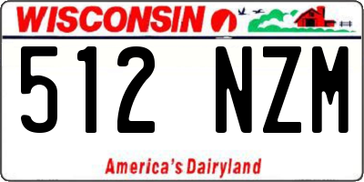 WI license plate 512NZM