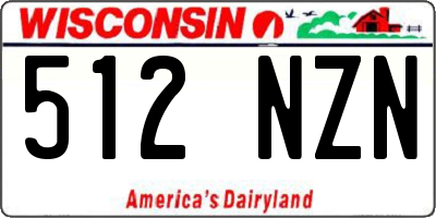 WI license plate 512NZN