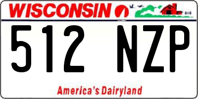 WI license plate 512NZP