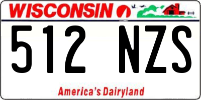 WI license plate 512NZS