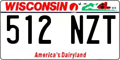 WI license plate 512NZT