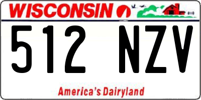 WI license plate 512NZV
