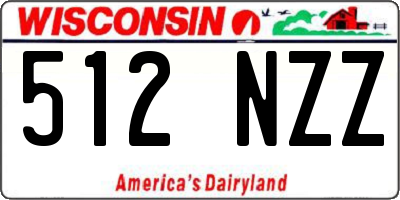 WI license plate 512NZZ