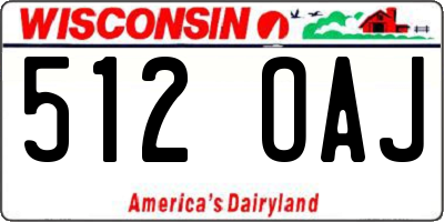 WI license plate 512OAJ