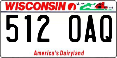 WI license plate 512OAQ
