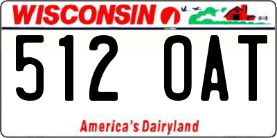 WI license plate 512OAT