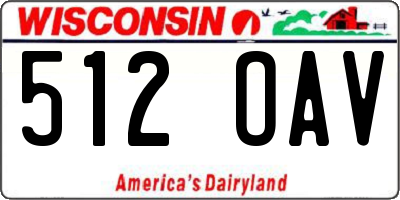 WI license plate 512OAV