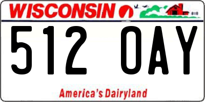 WI license plate 512OAY