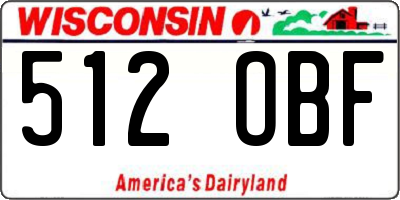WI license plate 512OBF