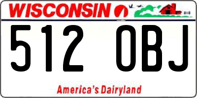 WI license plate 512OBJ
