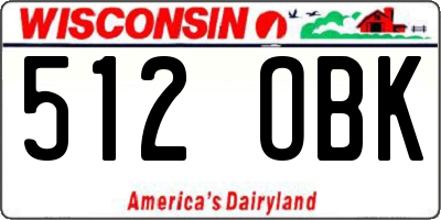 WI license plate 512OBK