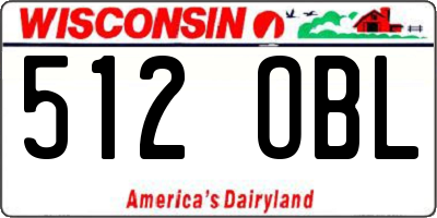 WI license plate 512OBL