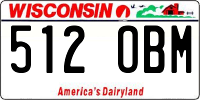 WI license plate 512OBM