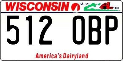 WI license plate 512OBP
