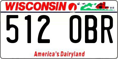 WI license plate 512OBR