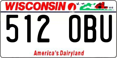 WI license plate 512OBU