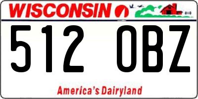 WI license plate 512OBZ