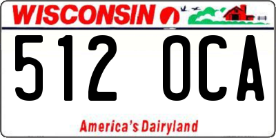 WI license plate 512OCA