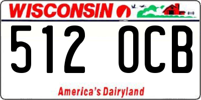 WI license plate 512OCB