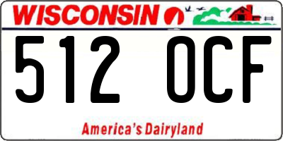 WI license plate 512OCF
