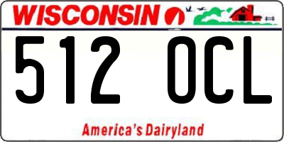 WI license plate 512OCL