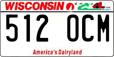 WI license plate 512OCM