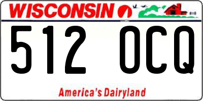 WI license plate 512OCQ