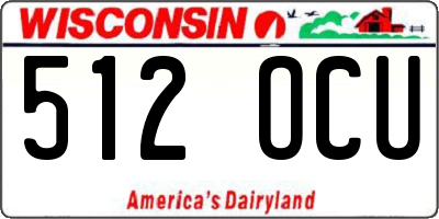 WI license plate 512OCU